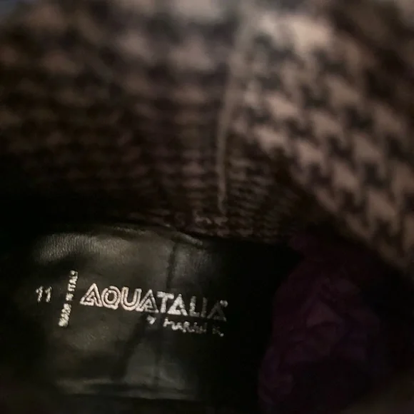 New AQUATALIA Brown Suede Trim Embellished Knee Height Riding Boots Women’s 11 - Picture 12 of 15